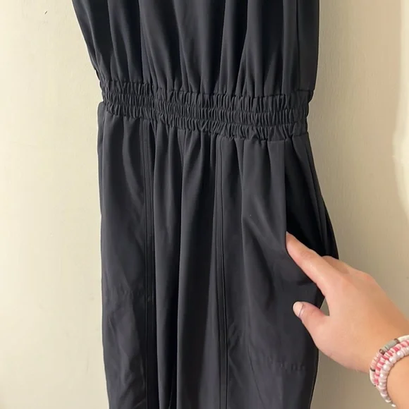 Athleta Black Roaming Romper Size 4 - Picture 7 of 12